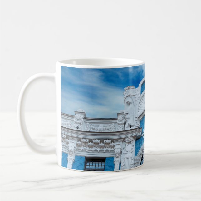 Jugendstil-Fragment (Jugenstil). Der Bogen Kaffeetasse (Links)