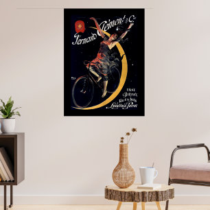 Jugendstil-Französisches Fahrrad-Werbung Poster