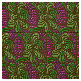 Jugendstil-Freie Wirbel - Grün und Magenta Stoff