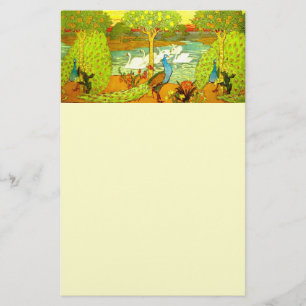 Jugendstil-Friedhöfe und Schwäne Briefpapier