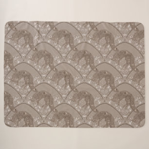Jugendstil-Fuchs-Damaskus-Waldmuster Sherpadecke