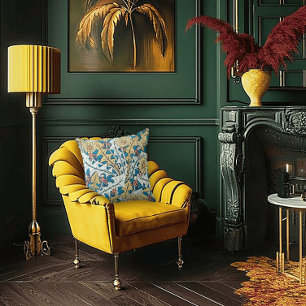 Jugendstil-Garten-Muse-Design Kissen