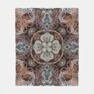 Jugendstil geometrisch Vintages Muster Fleecedecke