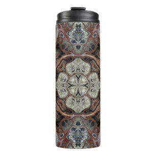 Jugendstil geometrisch Vintages Muster Thermosbecher
