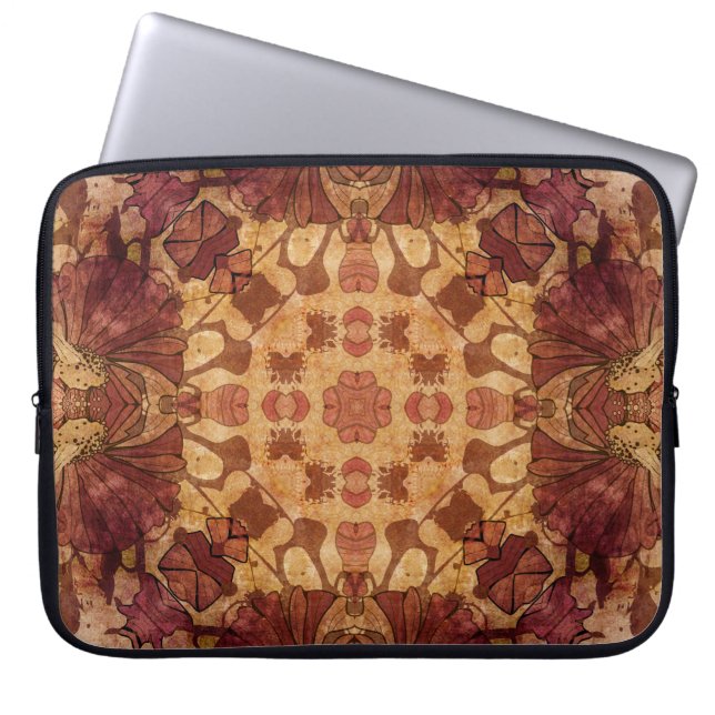 Jugendstil geometrisch, Ziermuster. Laptopschutzhülle (Vorderseite)