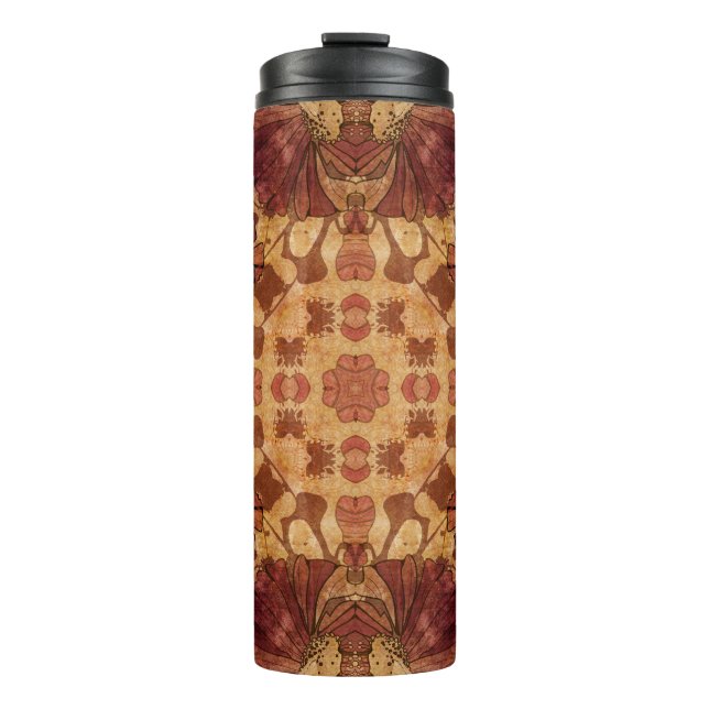 Jugendstil geometrisch, Ziermuster. Thermosbecher (Vorderseite)