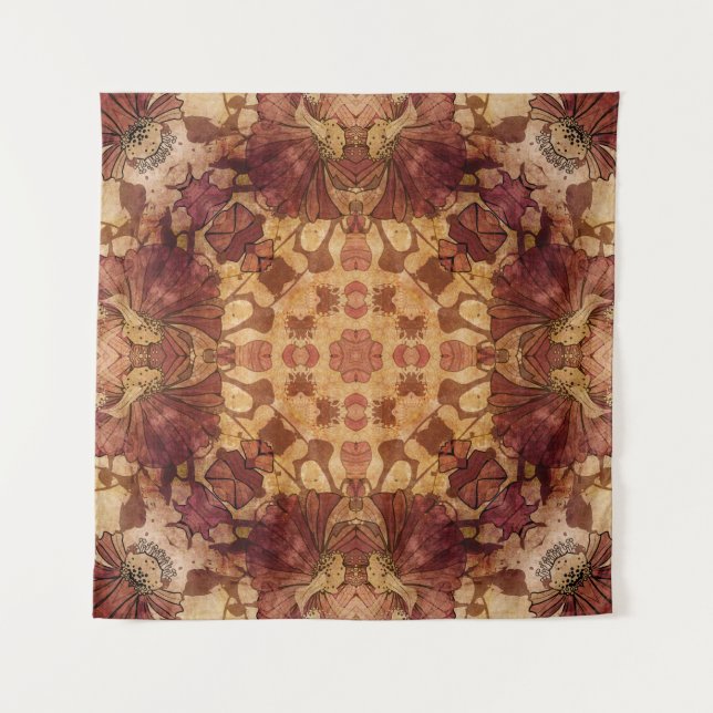 Jugendstil geometrisch, Ziermuster. Wandteppich (Vorderseite)