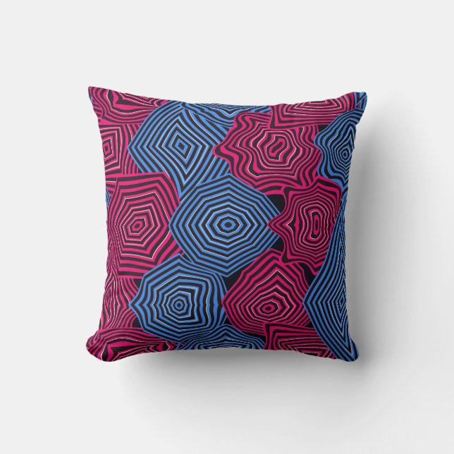 Jugendstil geometrisches Muster  Kissen (Vorderseite)
