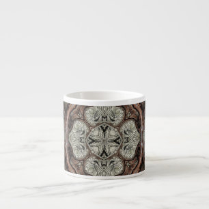 Jugendstil geometrisches Vintage-Muster Espressotasse