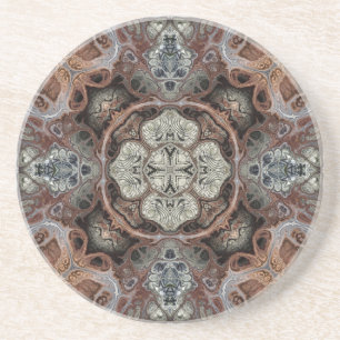 Jugendstil geometrisches Vintage-Muster  Getränkeuntersetzer