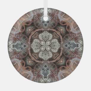 Jugendstil geometrisches Vintage-Muster Ornament Aus Glas