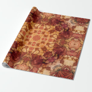 Jugendstil-geometrisches Vintages Ziermuster i Geschenkpapier