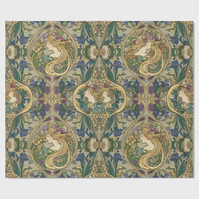 Jugendstil-Geschenkpapier Geschenkpapier (Flach)
