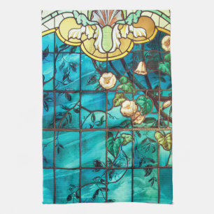 Jugendstil Glasfenster Geschirrtuch
