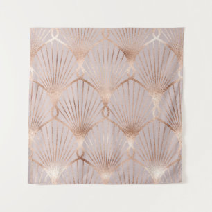 Jugendstil Gold: Nahtloses Blatt Wandteppich