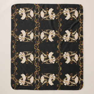 Jugendstil: Gold-Schwarze Vintage. Sherpadecke