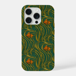 Jugendstil-Goldfisch iPhone 15 Pro Hülle