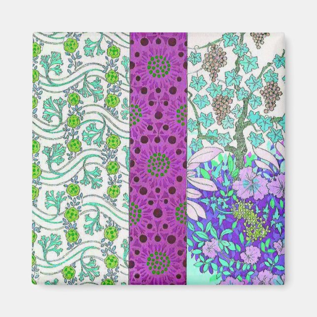 Jugendstil Grapevine florierend Vintag elegant Magnet (Vorne)