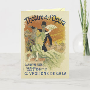 Jugendstil-Grußkarten - Theatre de l'Opera Karte
