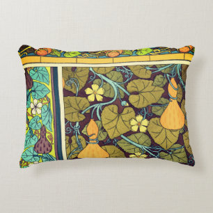 Jugendstil Herbst florale elegante Gourmet lila Dekokissen