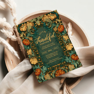 Jugendstil Herbstfest Erntedank Feier Einladung