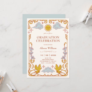 Jugendstil Himmels-Graduation Einladung