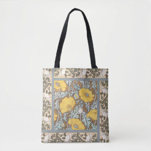Jugendstil-Illustration Mohn Gelbe Blume