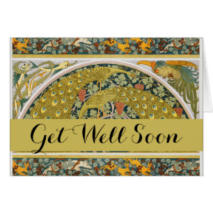 Jugendstil im Pfauenstil - runder, aufwändiger Ent