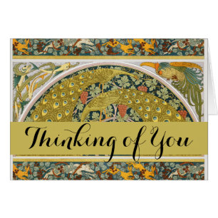 Jugendstil im Pfauenstil - runder, aufwändiger Ent