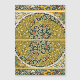 Jugendstil im Pfauenstil - runder, aufwändiger Ent Magnetkarte