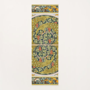 Jugendstil im Pfauenstil - runder, aufwändiger Ent Yogamatte