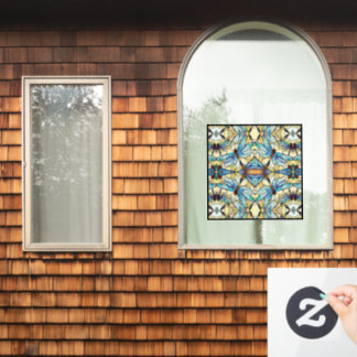 Jugendstil-Imitate der Libellen aus festem Glas Fensteraufkleber