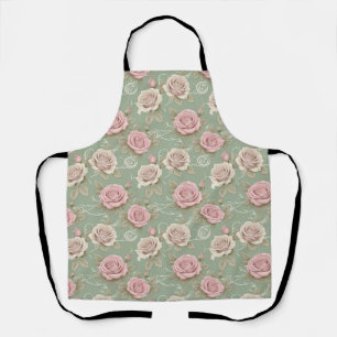 Jugendstil inspirierte Rosen in Schattierungen von Schürze
