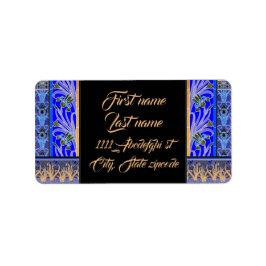 Jugendstil-Iris-Blume elegant Vintag Adressaufkleber