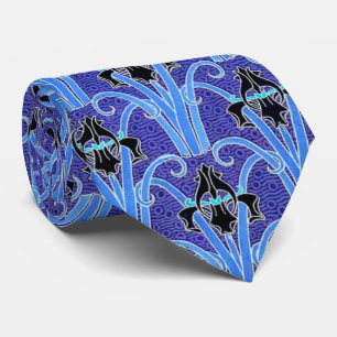 Jugendstil-Iris-Blume elegant Vintag Krawatte
