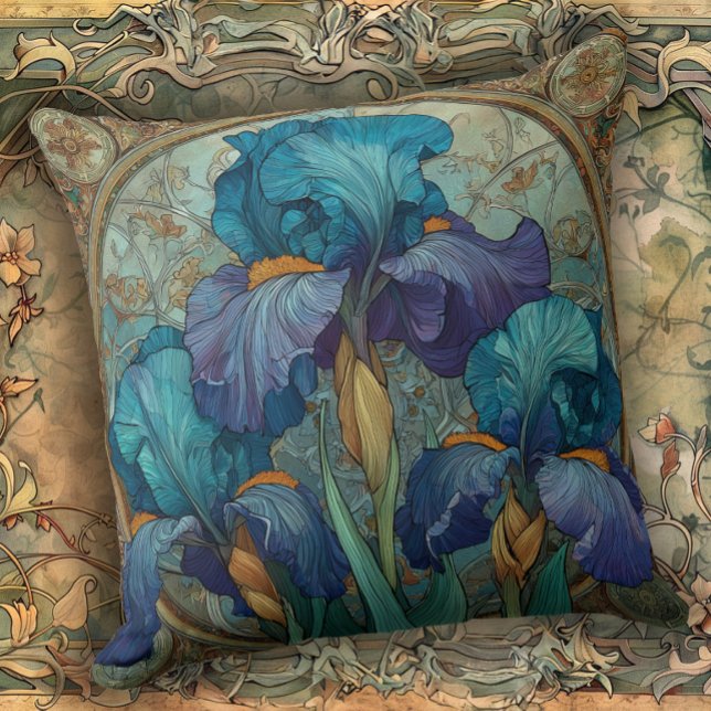 Jugendstil Iris Verzauberung  Kissen (Von Creator hochgeladen)