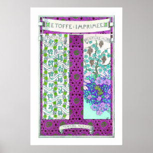 Jugendstil Joseph Binet Weinrebe Blumenskunst Poster