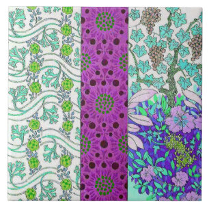 Jugendstil Joseph Binet Weinrebe floral Fliese