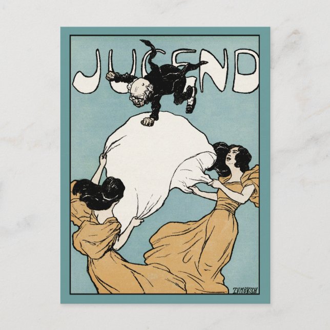 Jugendstil: Jugend Kunst Postkarte (Vorderseite)