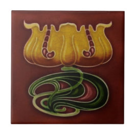Jugendstil Jugendstil c1900 Deutscher Floral Repro Fliese
