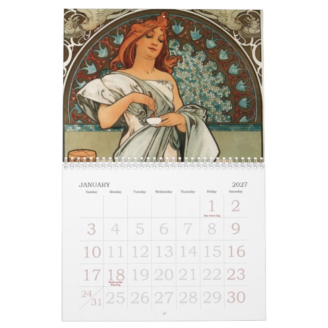Jugendstil-Kalender Kalender (Jan 2027)