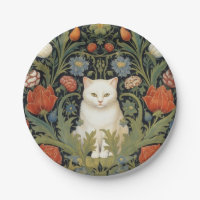 Jugendstil-Katze im Garten