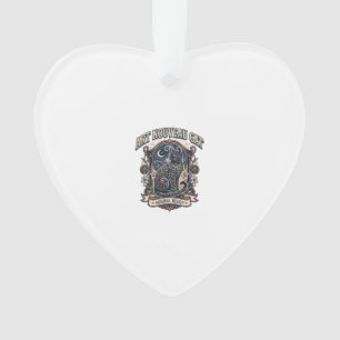 Jugendstil-Katze Katze Jugendstil Vintage-Vektorku Ornament