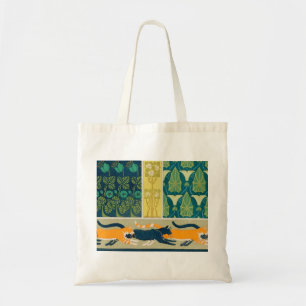 Jugendstil Katzen und Blumen Tragetasche