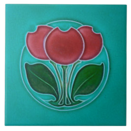 Jugendstil-Keramik Fliese