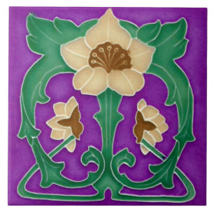 Jugendstil-Keramik-Kaminwandfliese Fliese
