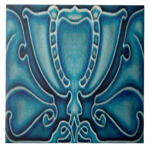 Jugendstil-Keramik-Kaminwandfliese Fliese
