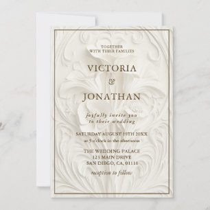 Jugendstil Klassische Florale Hochzeit Einladung