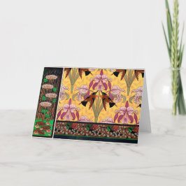 Jugendstil-Kolibri Blume verneuil art art Karte