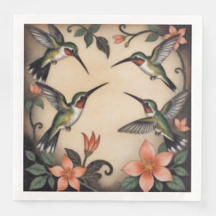 Jugendstil-Kolibri Serviette